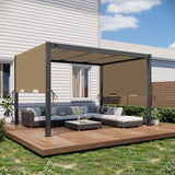 85"x 208" Universal Pergola Shade Cover, Garden Shade Replacement for 17x7.4 Ft Outdoor Pergola Structure, Patio Gazebo Canopy, Porch, Balcony Waterproof Top (Cover Only, Khaki)