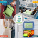 Healthy Packers Cool Pack, Slim Long-Lasting Ice Packs - Green Gel Ice Pack Great for Coolers or Lunch Box (8-Pack)