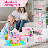 Hiwawind 64 Pcs Magnetic Blocks-Princess Castle Collection World,Magnetic Building Blocks for 3+ Year Old Boys & Girls, Creative STEM Sensory Toys,Christmas Birthday Gifts for Kids Ages 3-8