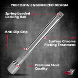 9-Piece Socket Extension Bar Set, 1/4" & 3/8" Drive Ratchet Extensions 2", 3", 4", 6", 8" & 10" with Universal Joints, CR-V Steel for Tight Spaces