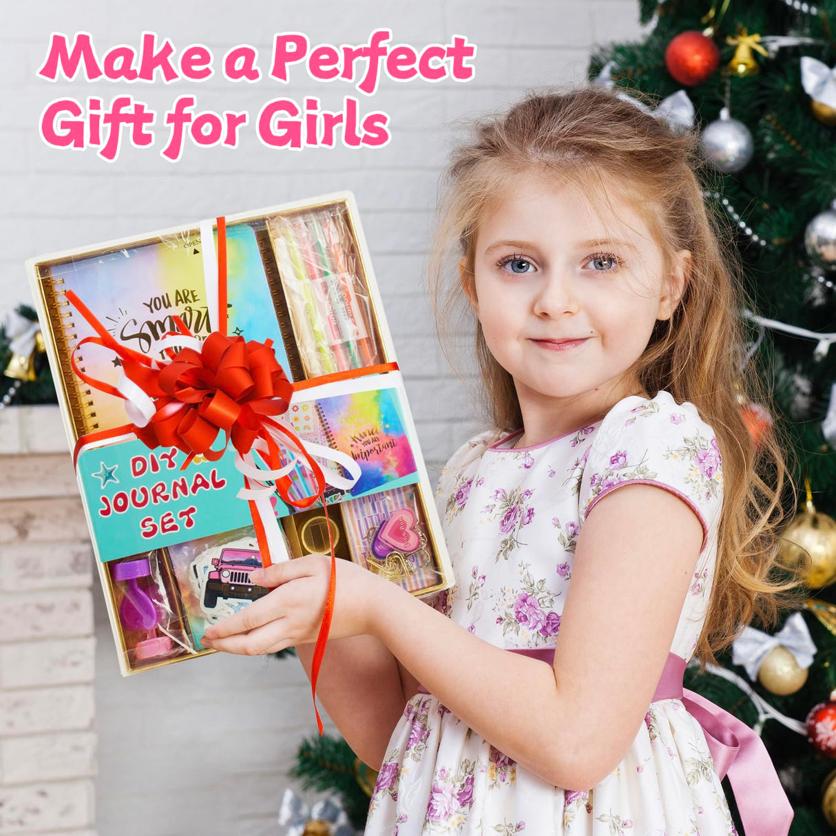 OIHEW DIY Journal Kit for Girls/Teen/Tween, 2 PC Stationery | Scrapbook | Diary | Journaling Art Crafts Supplies Set, Christmas | Birthday Gift for 8 9 10 11 12 13 14 Year Old Girl Ideas