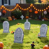 Jack Sally Tombstones Yard Signs, 17 Inch Gravestones Set Scary Halloween Decor Christmas Nightmare Halloween Decorations Outdoor Before Lawn Garden RIP Pumpkin Yard Stakes Outside Graveyard, Not Foam
