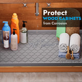 Winisok Waterproof Under Sink Mat 34" x 22", Silicone Mat, Dark Gray