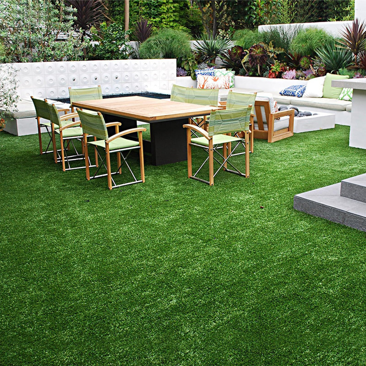 NINXANG Artificial Grass Turf Lawn Outdoor Indoor 4FTx6FT Fake Grass Carpet for Pets 0.4 Inch Realistic Faux Grass Rug with Drain Holes for Garden Lawn Landscape Balcony Party Wedding Christmas Rug