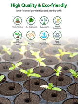 Growell 240 Pcs Hydroponic Pods Kit, 120 Grow Sponges & 120 Pod Labels