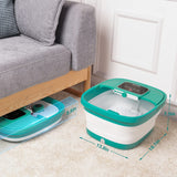 HOSPAN Collapsible Foot Spa with Heat, Bubble, Red Light, and Temperature Control, Foot Bath Massager with 8 Shiatsu Massage Rollers, Pedicure Foot Spa for Relaxation - FS01A