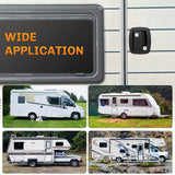 WELLUCK RV Door Lock Replacement with Paddle Deadbolt, 100% Metal Camper Door Latch Handle Lock, RV Entry Door Lock for Camper Horse Travel Trailer Cargo Hauler