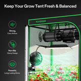 VIVOSUN AeroWave A6 Grow Tent Clip Fan, 6" Auto Oscillating Fan, Secure Non-Slip Clamp, Strong Air Circulating, and Low Noise, for Hydroponic Ventilation, 1-Pack