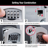 Master Lock Portable Key Lock Box, Combination Lock Box Holds 5 Keys 5400EC