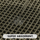 MIULEE Set of 2 Waffle Bathroom Rugs, Super Absorbent Non Slip Bath Rugs, Washable Bath Mats with Tassels, Ultra Soft Rubber Backed Shower Mats for Bathroom Floor, Tub, Christmas Green, 18x30 Inch