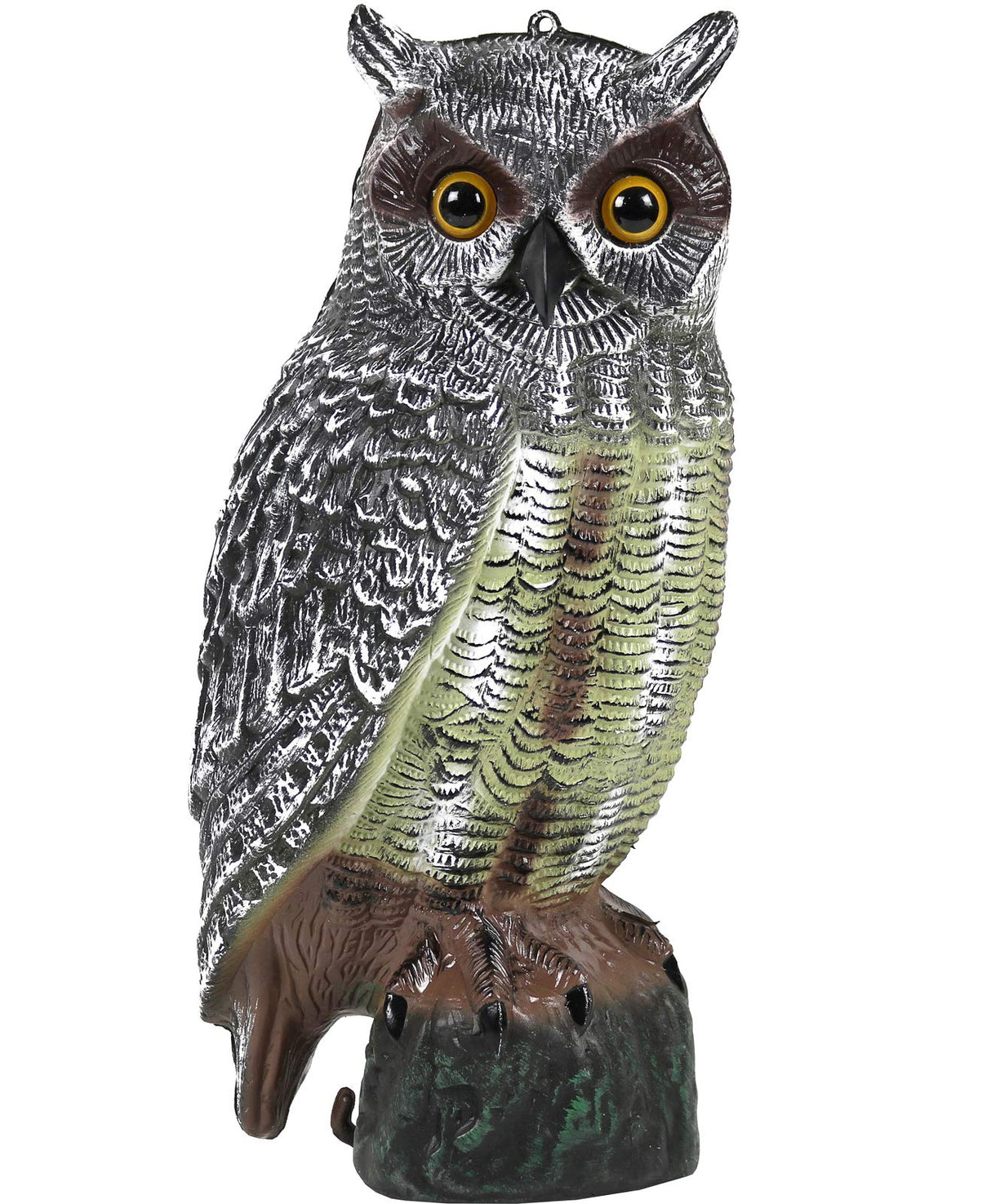 Galashield Owl Decoy to Scare Birds Away Plastic Owl Statue 16.5" Tall