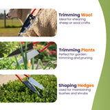 Zenport ZL122 Heavy Duty Onion & Sheep Shears – 13-Inch Double Bow Shear with 6.5-Inch Carbon Steel Blades, Spring-Loaded Garden & Harvest Cutting Tool