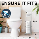 Simple Houseware Bathroom Toilet Tissue Paper Roll Storage Holder Stand, Chrome