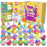 Bath Bombs for Kids with Surprise Inside, 32 Pack Bath Bombs with Land & Sea Animal Toys, Handmade Fizzy Bubble Children Bath Ball Gift Set for Kids Birthday, Christmas, Mothers Day Gifts for Daughter