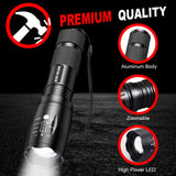 HinsGEAR Flashlights High Lumens 6PCS, 1 Mode LED Flashlight Super Bright, Small Pocket Flashlight Bulk, Water Resistant Tactical Flash Light for Emergency, Camping, Gift for Men Dad Christmas