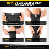 CAMBIVO Knee Brace for Men & Women, 2 Pack Knee Compression Sleeve for Knee Pain Relief, Knee Brace with Side Stabilizers & Patella Pad for Meniscus Tear, Gym Running Working Out（Medium, STS-Black）