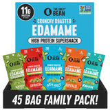 The Only Bean High Protein Snacks, Healthy Office Snack, Healthy Snacks for Adults and Kids for Lunch, Vegan, Low Carb & Gluten Free - Edamame Beans Snack, Variety Pack - 0.9oz (Pack of 45)