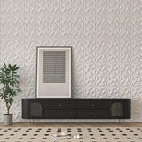 Art3dwallpanels 50 Pack 3D Wall Panel Diamond for Interior Wall Décor, PVC Flower Textured Wall Panels for Living Room Lobby Bedroom Hotel Office, White, 12''x12''