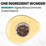 Florisan Organic Castor Oil, EWG Verified & USDA Organic Certified, 16oz, Cold-Pressed, Hexane-Free, Non-GMO, For Hair, Skin, Lashes, Brows, 100% Pure Castor Oil