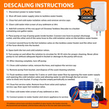 Chromex Tankless Water Heater Flush Kit with NSF Certified Liquid Descaling Solution and 1/6HP Extra Strength Pump