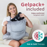 Zomaple Recovery Hysterectomy Pillow with Strap, Gel Pack & Lumbar Support – Post Abdominal Surgery Must Haves – Ideal for C-Section, Laparoscopic & Hernia Healing Comfort