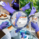 FINITEX Disposable Nitrile Exam Gloves 1000 PCS - 3.2mil Ice Blue Powder-free Latex-Free Examination Home Cleaning Food Gloves (M)