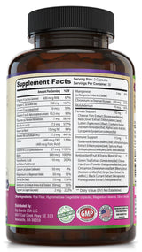 Womens Daily Multivitamin Multimineral Supplement for Energy, Mood, Focus, Hair, Skin & Nails. Made for Women with 30+ Nutrients, Fruit & Energy Blend. Womens Vitamins 60 Capsules. Made in the USA.