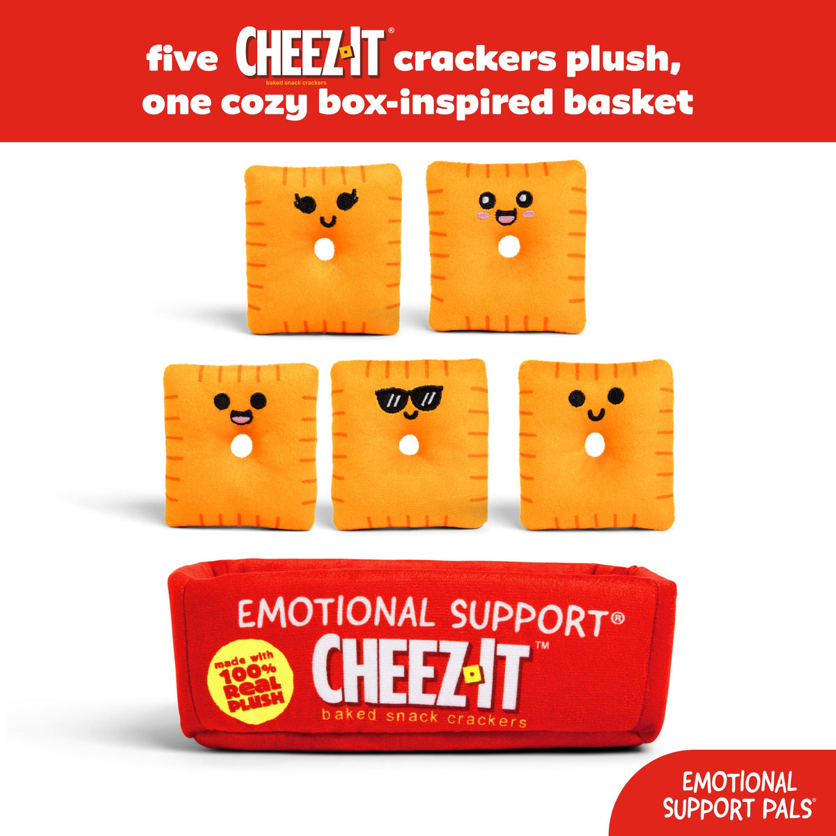 Emotional Support Pals Cheez-It, Cute Stuffed Animals by Relatable
