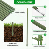 GENMOUS Tomato Cages with Grow Bags - 48 Inch Tomato Trellis for Raised Garden Bed, 3-Pack Tomato Plant Support, with 10 Gallon Plant Grow Bags, Reusable and Height Adjustable
