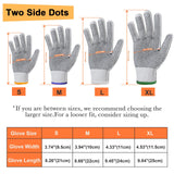 Evridwear Cotton Polyester String Knit Shell Safety Protection Work Gloves for Painter Mechanic Industrial Warehouse Gardening Construction Men & Women 12 Pairs, With Two Side dots, L Size