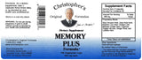 Christopher's Original Formulas Memory Plus Herbal Blend - Brain Supplements for Memory & Focus - Supports Cognitive Function, Energy, & Alertness