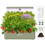 SUNCOZE Hydroponics Growing System, Compact 12 Pods Indoor Garden, Green