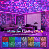 One Fire Ocean Light Projector,15 White Noises & Bluetooth Ambient Lighting, 360° Full Coverage Ceiling Projector Ocean Lamp, Remote Timer Galaxy Lamp for Bedroom Decor, Mood Lighting Gifts