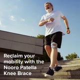 nooro Patella Knee Brace - Adjustable Knee Brace for Men and Women with Side Stabilizers, Open Patella Support for Injuries, Running, Sports, and Workouts - 1 pack