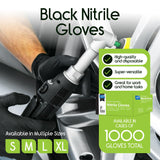 Inspire Black Nitrile Gloves | THE ORIGINAL Quality Black Gloves Disposable Latex Free | 4.5 Cooking (Nitrile, Large)
