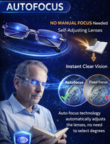 Intelligent Dual Focus Glasses, 2026 New Self Sync Wonder Glasses, Adjustable Auto Focus Eyeglasses for Women Men