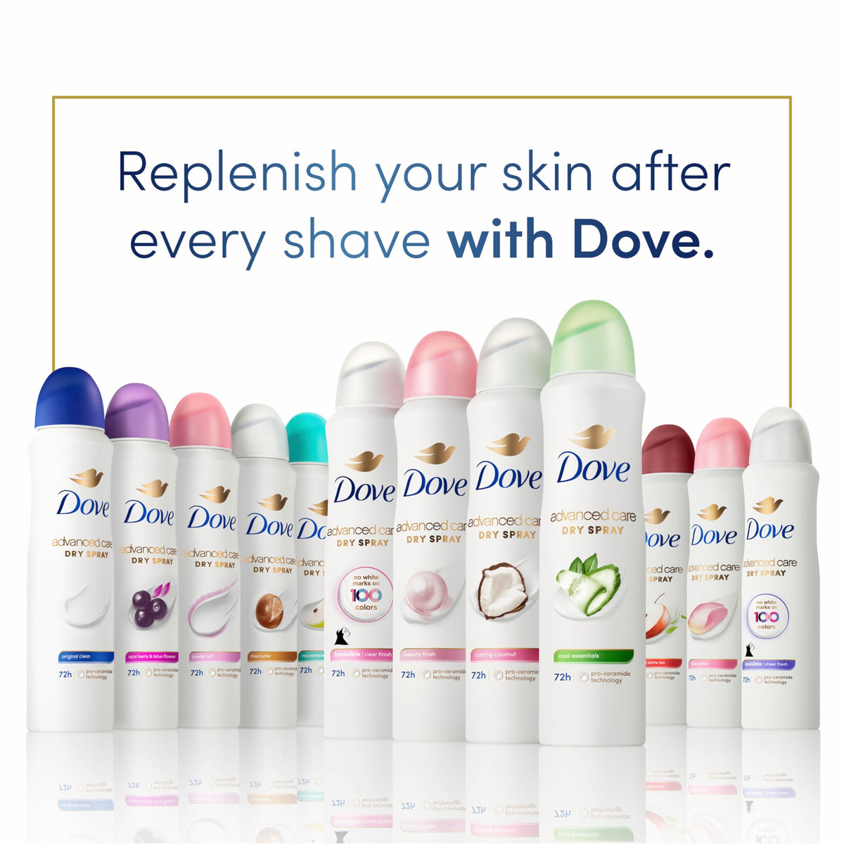 Dove Invisible Antiperspirant Dry Spray Clear Finish 3PK 3.8 oz