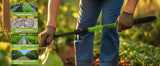 Telescopic Garden Rake, 27-40" Adjustable Hand Rake with 5 Metal Tines