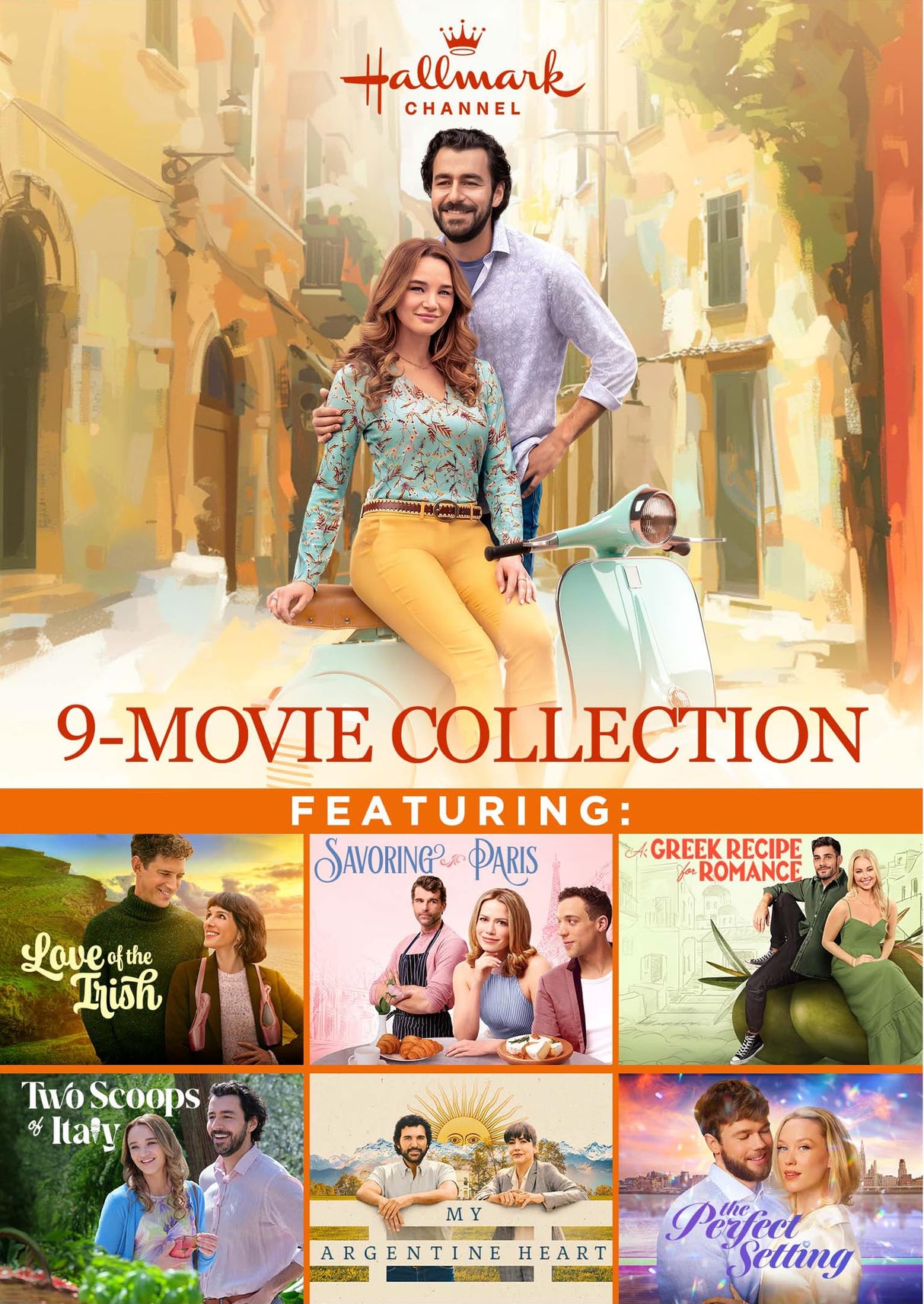 Hallmark 9-Movie Collection: Love of the Irish, Savoring Paris, A Greek Recipe for Romance, Two Scoops of Italy, My Argentine Heart, The Perfect Setting, A Safari Romance, Caribbean Summer, A Costa Rican Wedding