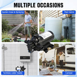 ECO-WORTHY 33-Series Industrial Water Pressure Pump 110V AC 4.0GPM 50PSI RV Fresh Water Diaphragm Pump include Garden Hose Adapters for Irrigation Marine Boat Sprinkler Faucet