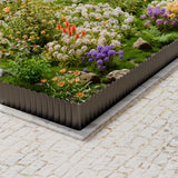 SnugNiture Corrugated Metal Garden Edging,6" x 40' Sturdy Lawn Edging Border,Landscape Edging Border for Lawn, Flower Bed,Garden and Yard