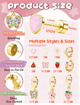 YADOCA 11 Pairs Hypoallergenic Earrings for Girls Women Kids Toddler Hoop