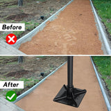 Tamper Tool Heavy Duty, 8x8 Inch Hand Steel Tamper Tool with 59 Inch Handle, Garden Ground Tamper for Leveling Soil, Gravel, Asphalt, Driveway