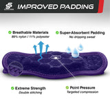 Sleeve Stars Tennis Elbow Brace for Men & Women, Tendonitis Elbow Brace & Strap Golfers Elbow Brace Counterforce Band for Tendon Pain Relief & Support for Forearm w/ 3 Straps Fits 9-23" (Single) (1, Dark Purple, One Size)