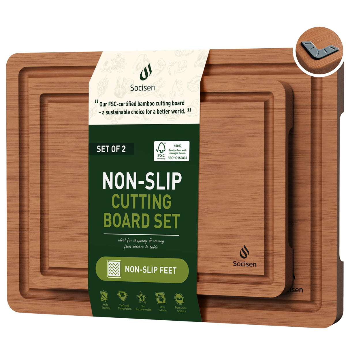 Bamboo Cutting Board Set Non Slip Feet Over Sink Gifts Best Mama Mommy Bonus Busy Mom Ever Christmas Xmas Birthday Law Step Stepmom Stepmother Who Have Everything Good Unique Useful Present