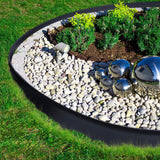 No Dig Landscape Edging 33FT, 4-Inch Plastic Edging, 100 Spikes & Hammer