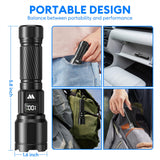 3 Pack Rechargeable Flashlights High Lumens, Super Bright LED Tactical Flashlight with LCD Power Display, Zoomable Flashlights 15H+ Runtime, IP65 Waterproof Flashlights for Home Emergency Camping