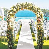 Metal Garden Arbor Wedding Arch 76.8 Inch H x 90.5 Inch W \94.5 Inch H x 55 Inch W Assemble Freely 2 Sizes for Various Climbing Plant Roses Vines Bridal Party Decoration Pergola Arbor (Black)