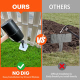 FLAPKWAN No-Dig Garden Edging Border 13FT Landscape Edging 9.3 Inch Tall for Flower Bed Fence, 14pcs Garden Lawn Edging with Stakes