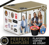 Flavored Coffee Pods Variety Pack for Keurig K Cups Brewers, Assorted Flavored Coffee Sampler, 40 Count